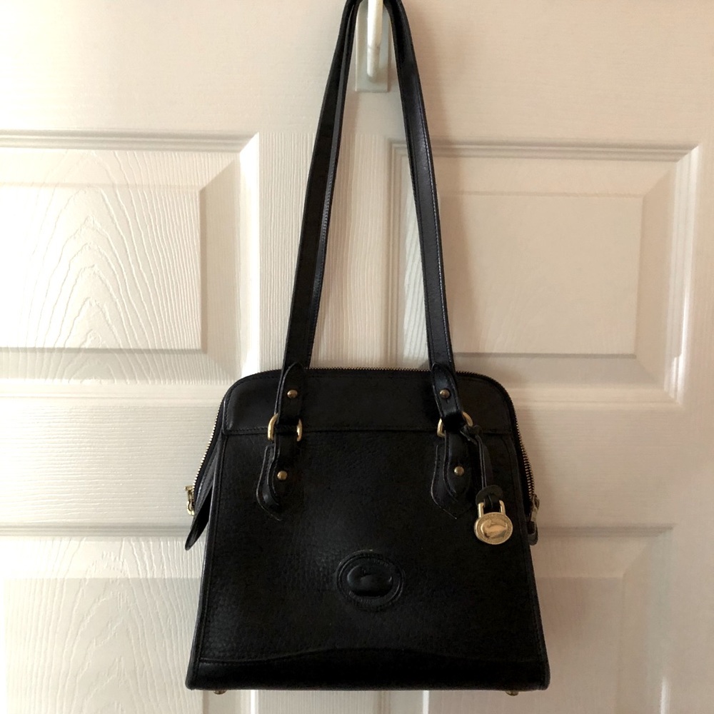 Vintage Dooney and Bourke black leather bag